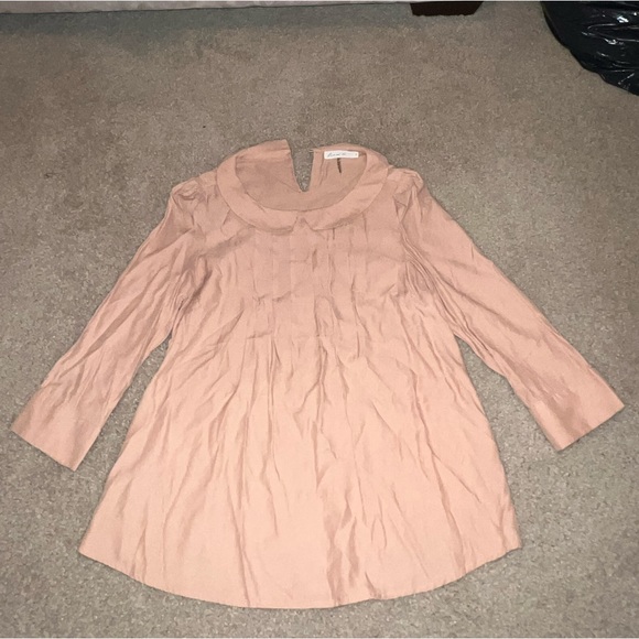 Gammeto Light Brown Long Sleeve top size S - Picture 3 of 10